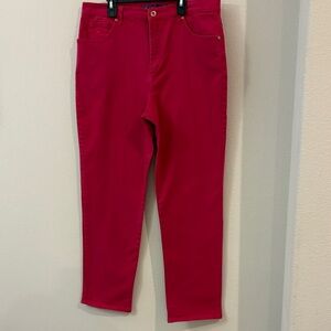 Gloria Vanderbilt Vibrant Red Ankle Jeans